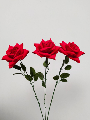 Искусственные цветы «Роза бархат ветка»