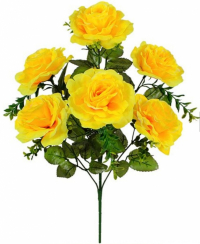 Искусственные цветы «Роза открытая с добавкой»